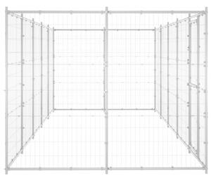 Kojec zewnętrzny dla psa, stal galwanizowana, 12,1 m²