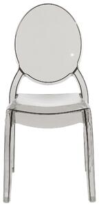 Zestaw 4 krzeseł do jadalni nowoczesne akrylowe transparentne czarne Merton Beliani