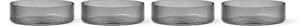 Ferm LIVING - Ripple Miska Set of 4 Smoked Grey