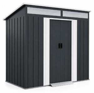 Aga Domek ogrodowy 238x132x180 cm Ciemnoszary