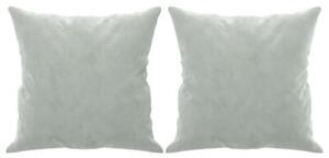 Sofa 2-osobowa z poduszkami, jasnoszara, 120 cm, aksamit