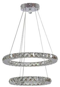 Kryształowa lampa wisząca dwa okręgi - V071-Pelagio