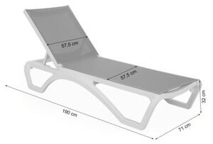Leżaki HOME & GARDEN Monako 986584 Biało-szary