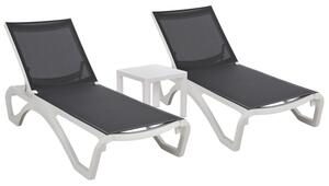Leżaki HOME & GARDEN Monako 986584 Biało-szary