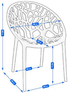 Beżowe krzesło ażurowe do stołu - Moso