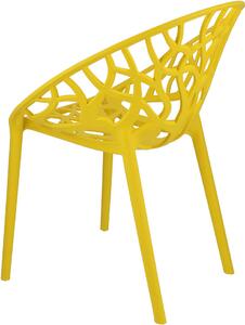 Żółte krzesło ażurowe do ogrodu - Moso