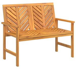 Drewniana ławka ogrodowa z wzorem w jodełkę - Viraso 4X