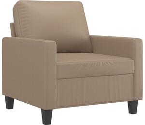 Fotel, kolor cappuccino, 60 cm, obity sztucznÄ skÃ³rÄ