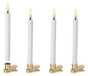 Uyuni - Świeca Stołowa Mini LED Nordic White 4 pcs w/clips 1,3 x 13 cm Lighting