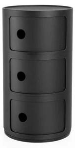 Kartell - Componibili 3 Stolik Matt Black