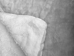 Lusztusowy mikropluszowy kocyk baranek, 150x200 cm szary