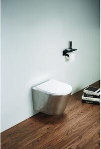 Miska WC wisząca Corciano Optimo Pro Platinium Platynowy Strukturalny z Białą Deską 49x37 cm