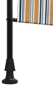 Roleta zewnętrzna, żółto-biała, 100x270 cm, tkanina i stal