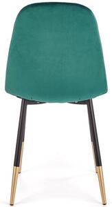 Krzesło tapicerowane K379 do jadalni - ciemnozielone