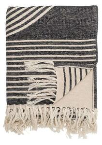 Bloomingville - Anek Pled Black/Cotton