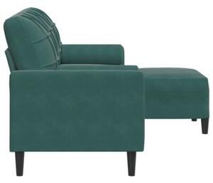 Sofa 3-osobowa z podnÃ³Å¼kiem, ciemnozielony, 180 cm, aksamit