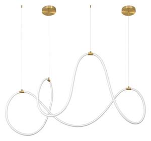 Stalowa lampa wisząca LED ze ściemniaczem w kolorze złota Cerelia – Nova Luce