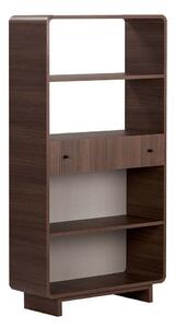 Regał w dekorze orzecha w ciemnym naturalnym kolorze 78x153x34 cm Senza – Nordure