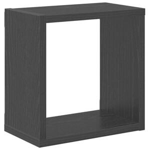 Półki ścienne z półką czarny dąb materiał drewnopochodny