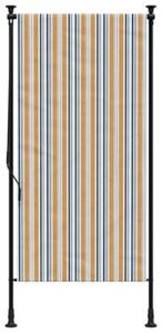 Roleta zewnętrzna, żółto-biała, 100x270 cm, tkanina i stal