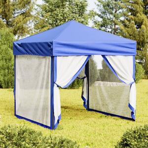 Składany namiot imprezowy ze ściankami, niebieski, 2x2 m