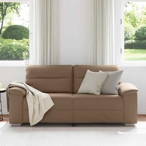 Sofa 2-osobowa cappuccino 180x81x84 cm ze skÃ³ry ekologicznej