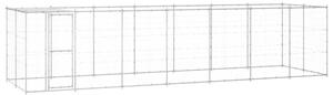 Kojec dla psa, z zadaszeniem, stal galwanizowana, 16,94 m²