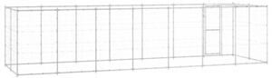Kojec dla psa, z zadaszeniem, stal galwanizowana, 16,94 m²