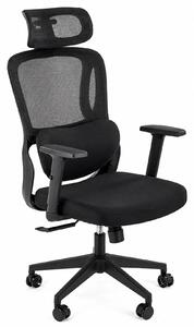 Czarny ergonomiczny fotel obrotowy z regulacją E8-E32