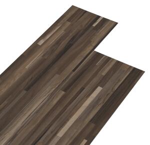 Panele podłogowe PVC, 5,02m², 2mm, samoprzylepne, brązowe paski