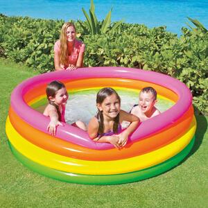 INTEX Dmuchany basen dla dzieci Sunset, 4 obręcze, 168x46 cm