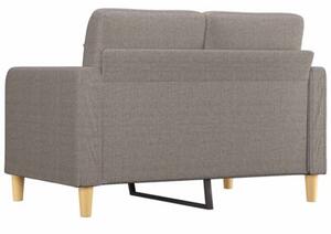 Sofa 2-osobowa, kolor taupe, 120 cm, tapicerowana tkaninÄ