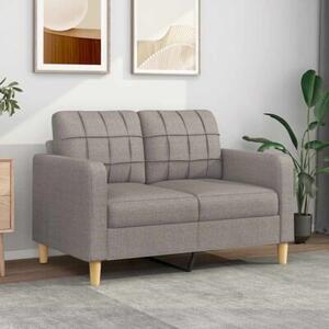 Sofa 2-osobowa, kolor taupe, 120 cm, tapicerowana tkaninÄ