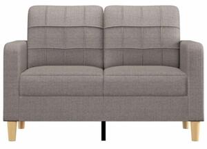 Sofa 2-osobowa, kolor taupe, 120 cm, tapicerowana tkaninÄ
