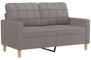 Sofa 2-osobowa, kolor taupe, 120 cm, tapicerowana tkaninÄ