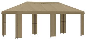 Altana ogrodowa 6 x 3 m Beżowy Poliester i Stal 190 gsm