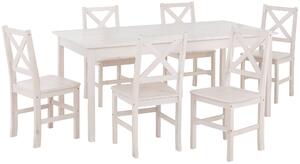 Sosnowy stół do jadalni 140x80 cm, biały