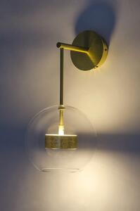 EMWOmeble Kinkiet CAPRI WALL złoty - 60 LED, aluminium, szkło