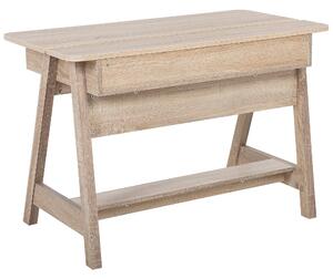 Skandynawskie biurko komputerowe z jasnego drewna z półkami Jackson Beliani