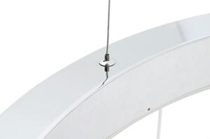EMWOmeble Lampa wisząca RING 100 srebrna - LED, stal polerowana