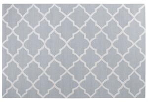 Wełniany dywan marokańska koniczyna 200 x 300 cm jasnoszary tkany ręcznie Silvan Beliani