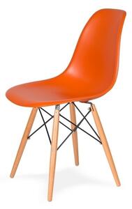 Krzesło DSW WOOD sycylijski pomarańcz .08 - podstawa drewniana bukowa