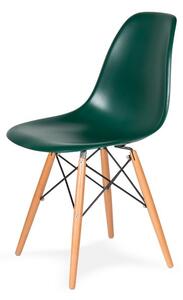Krzesło DSW WOOD myśliwska zieleń.34 - podstawa drewniana bukowa