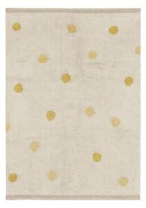 Żółto-kremowy bawełniany dywan dziecięcy tkany ręcznie odpowiedni do prania 120x160 cm Hippy Dots Honey – Lorena Canals