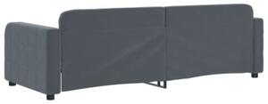 Sofa z funkcją spania, ciemnoszara, 80x200 cm, aksamitna