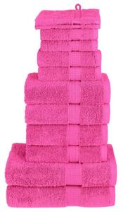 Zestaw 12-częściowy ręczników premium solund, różowy, 600 g/cm²