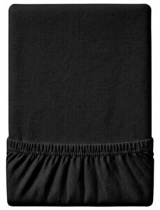Prześcieradło jersey EXCLUSIVE czarne 90 x 200 cm