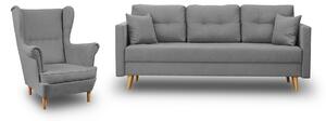 Zestaw Wypoczynkowy Skandynawski Sofa + Fotel