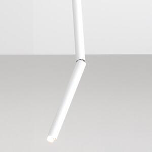 Biała lampa sufitowa Stick regulowana minimalistyczna tuba