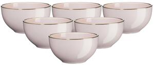 Mäser Miska na zupę Metallic RIM Pink, 18,6 cm,6 szt